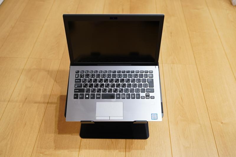 オウルテック OWL-PCST01 PCスタンド シンプル かっこいい ブラック 職場 自宅 折り畳み アルミスタンド ノートパソコン・タブレット 17インチまで対応 ブログ レビュー おすすめ vaio